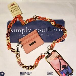 Simply Southern Pink Phone Strap with Pouch